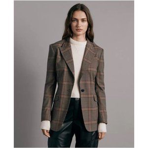 NWT Rag & Bone Bianca Wool Plaid Blazer Jacket